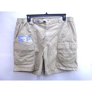 Columbia PFG Fishing Cargo Shorts Mens Size XXL Beige Hiking Belted Adjustable
